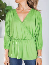 Load image into Gallery viewer, Bayeaux Wrap Top - Artichoke