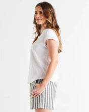 Load image into Gallery viewer, Betty Basics Chelsea Cap Tee - White