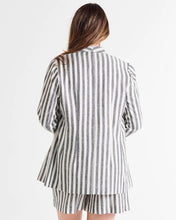 Load image into Gallery viewer, Betty Basics Cyndi Blazer - Black and White Stripe