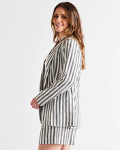 Load image into Gallery viewer, Betty Basics Cyndi Blazer - Black and White Stripe