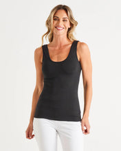 Load image into Gallery viewer, Betty Basics Emma Scoop Tank - Black