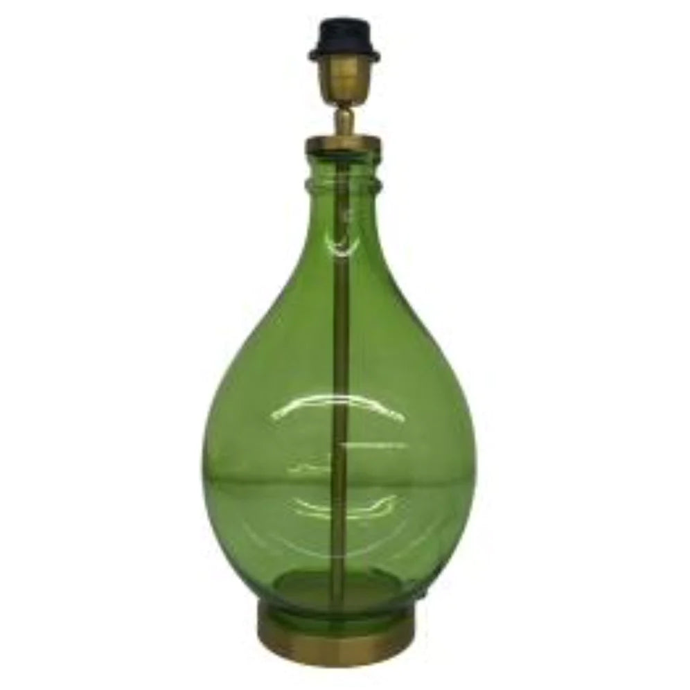 Glass Genie Green Bottle Lamp Base