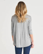 Load image into Gallery viewer, Betty Basics Milan 3/4 Sleeve Top - Grey Marle