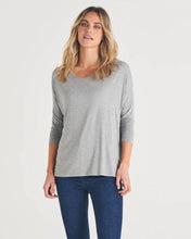 Load image into Gallery viewer, Betty Basics Milan 3/4 Sleeve Top - Grey Marle