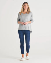 Load image into Gallery viewer, Betty Basics Milan 3/4 Sleeve Top - Grey Marle