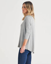 Load image into Gallery viewer, Betty Basics Milan 3/4 Sleeve Top - Grey Marle