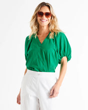 Load image into Gallery viewer, Betty Basics Juliette Blouse - Holly Green