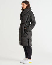Load image into Gallery viewer, Betty Basics Shawl Oversized Collar Quilted Padded Puffer Jacket - Black
