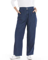 Load image into Gallery viewer, Betty Basics Lucinda Lyocell Relaxed Pant - Blue Ink