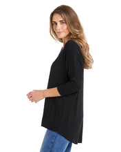 Load image into Gallery viewer, Betty Basics Milan 3/4 Sleeve Top - Black