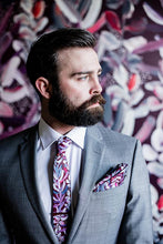 Load image into Gallery viewer, Protea Burgundy Tie