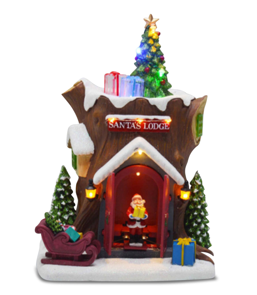 Santa Lodge Animated - light up