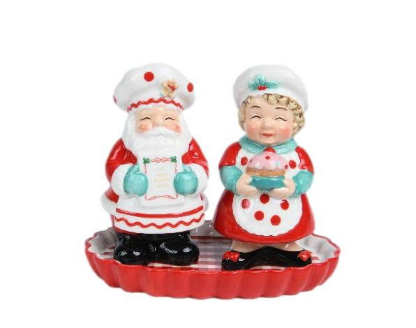 Mr & Mrs Claus Salt & Pepper Holder