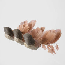 Load image into Gallery viewer, Melvin Grey &amp; Dusty Rose Clip on Birds - set of three
