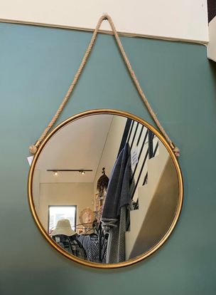Gold Mirror with Rope