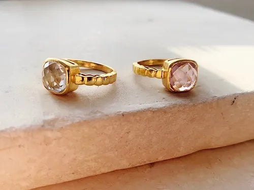 Shyla Jewellery Caral Ring With Pink Quartz