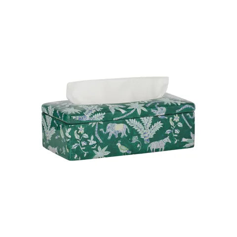 Exotique Ceramic Tissue Box - Green