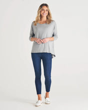 Load image into Gallery viewer, Betty Basics Milan 3/4 Sleeve Top - Grey Marle

