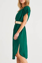 Load image into Gallery viewer, Betty Basics Roma Linen Dress - Hunter Green
