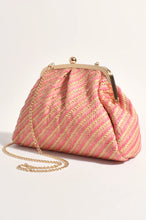 Load image into Gallery viewer, MAE WOVEN OVERSIZE PURSE CLUTCH- Pink/Natural
