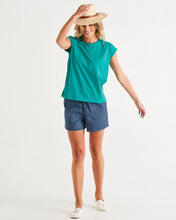 Load image into Gallery viewer, Betty Basics Michaela Top - Teal
