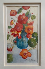 Load image into Gallery viewer, Red Poppies in Blue Vase
