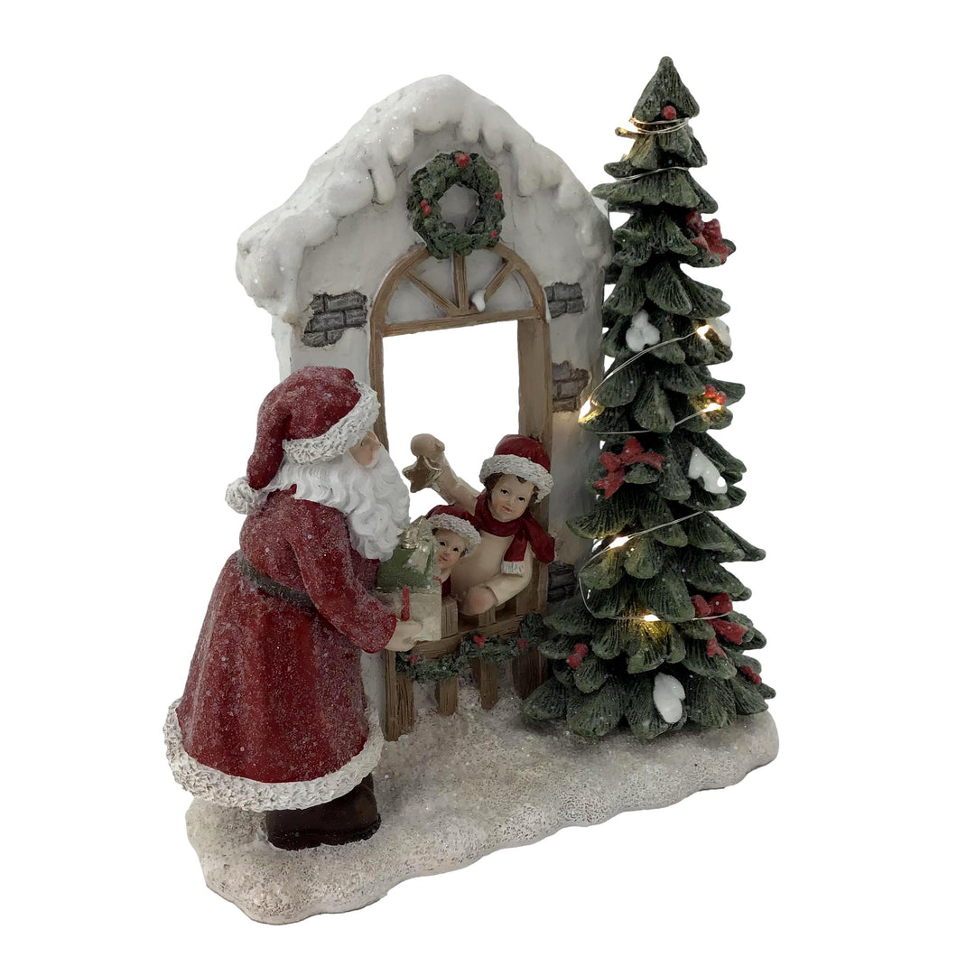Santa with Tree Scene with LED