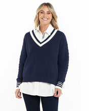 Load image into Gallery viewer, Betty Basics St Germaine V Neck Jumper - Navy
