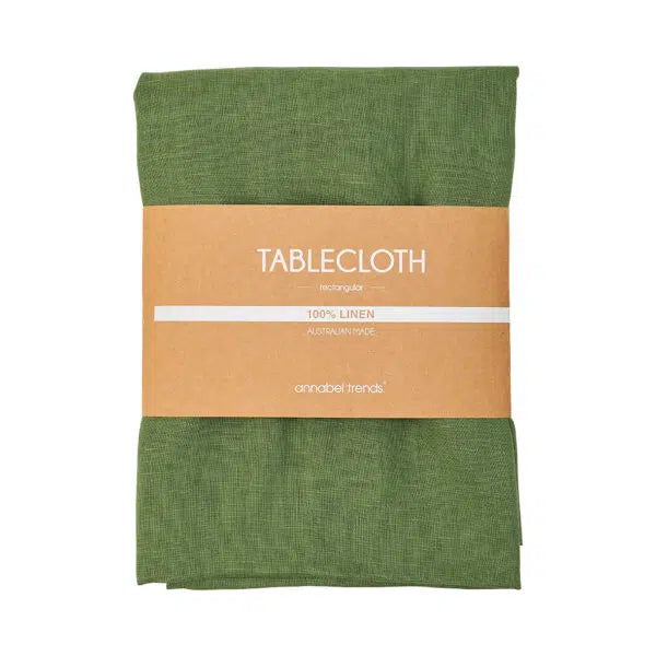 Linen Tablecloth - Bush Green