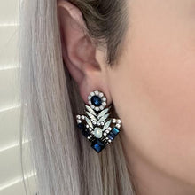 Load image into Gallery viewer, Black &amp; Bloom Camila Navy Earrings

