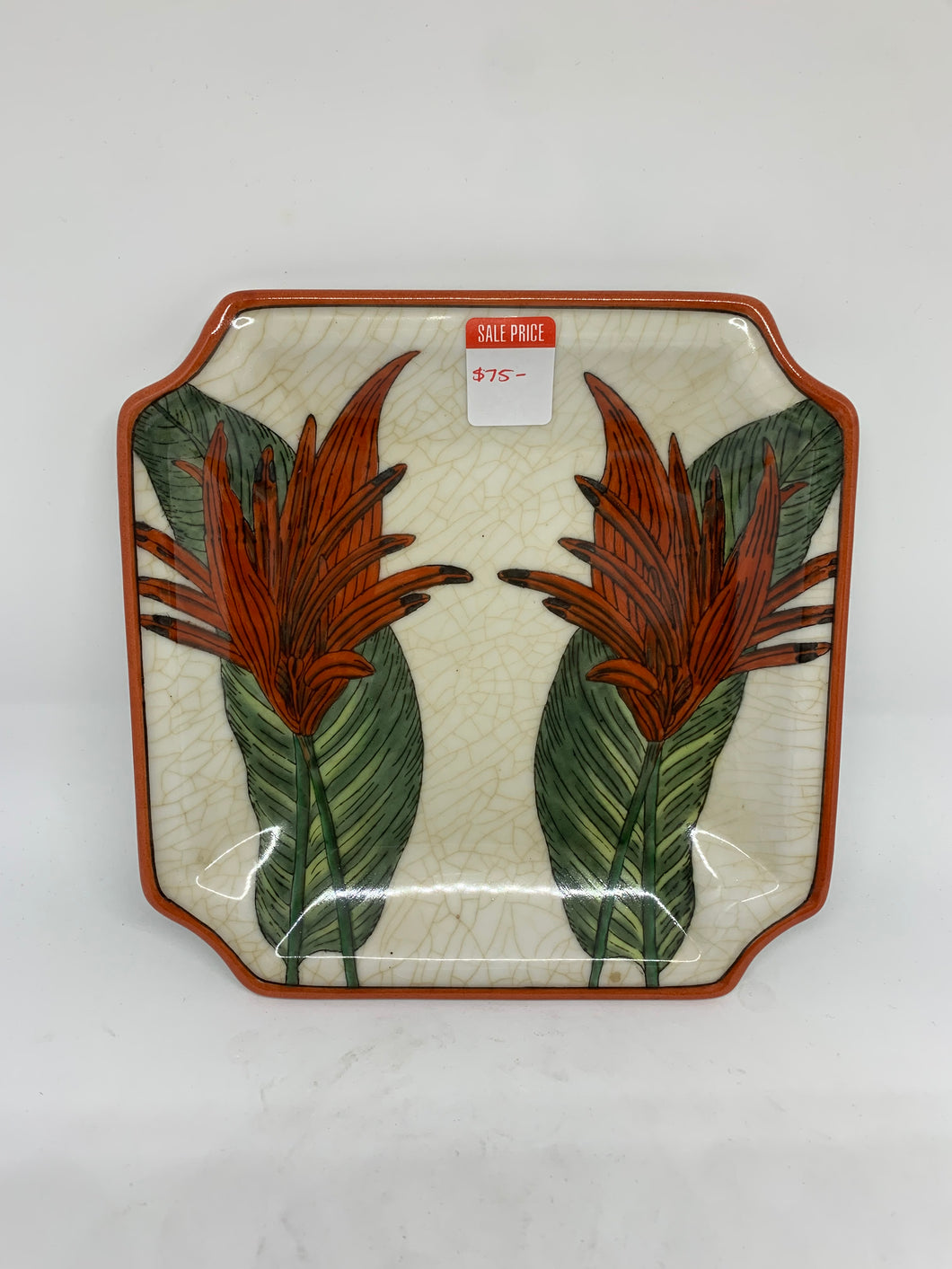 Oriente Wall Plate Heliconia Duo