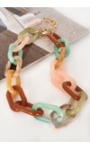 Load image into Gallery viewer, Adorne Resin Link Short Necklace
