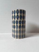 Load image into Gallery viewer, Kelly Hoppen Blue and Silver Geo Jar
