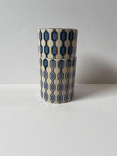 Load image into Gallery viewer, Kelly Hoppen Blue and Silver Geo Jar
