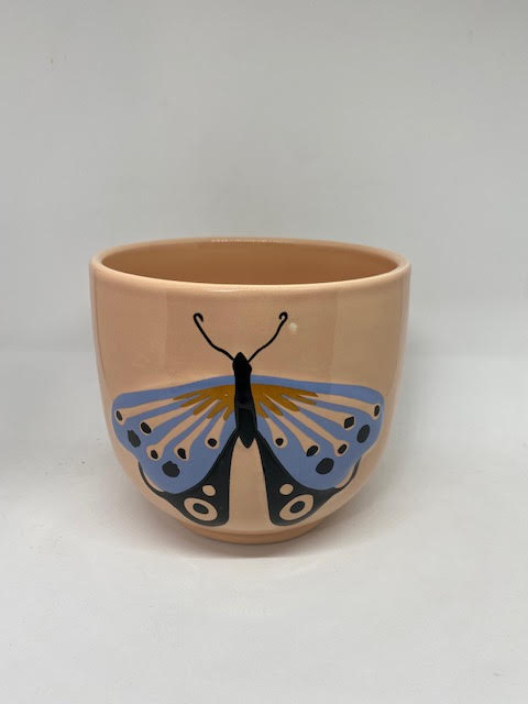 Springtime Butterfly Ceramic pot