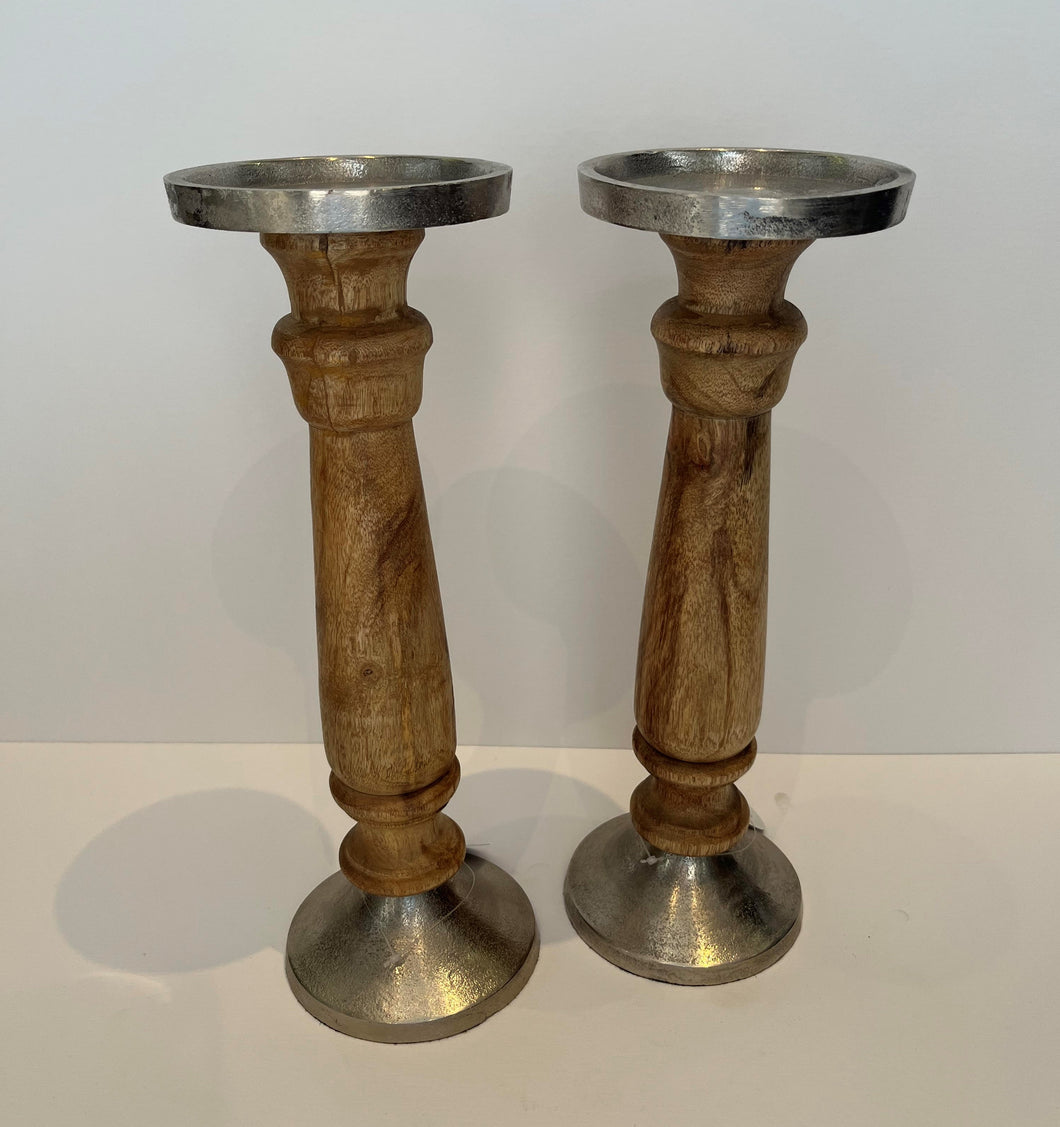 Wooden & Metal Candle Sticks
