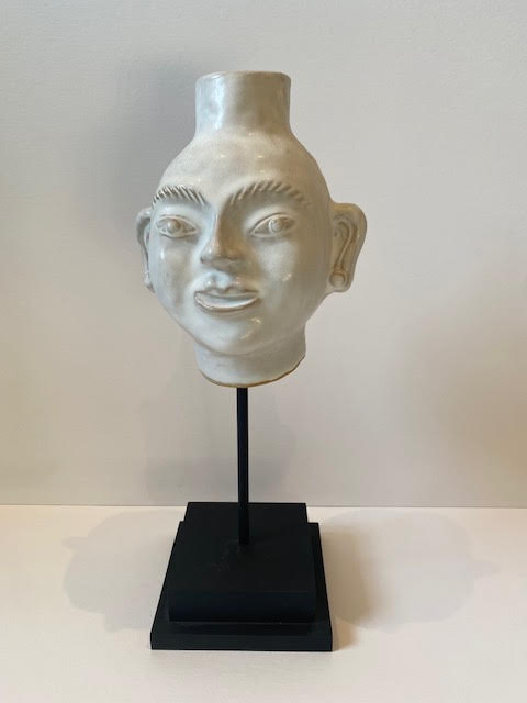 Ceramic Chinese Head on stand