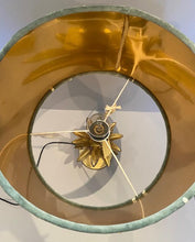 Load image into Gallery viewer, Drum Lampshade - Peacock &amp; Flowers Moss Green
