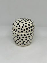 Load image into Gallery viewer, Ink Blue Lidded jar Stoneware - Handpainted
