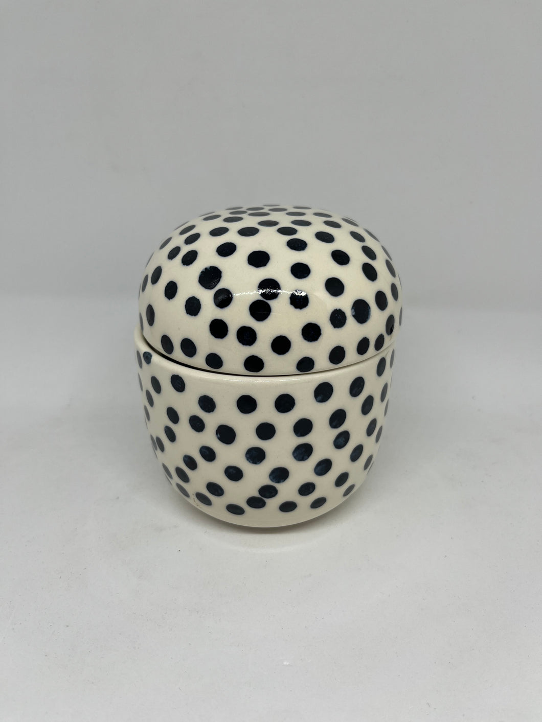 Ink Blue Lidded jar Stoneware - Handpainted