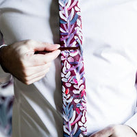 Load image into Gallery viewer, Protea Burgundy Tie
