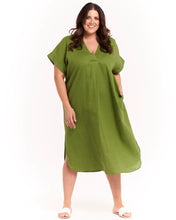 Load image into Gallery viewer, Betty Basics Roma Linen Dress - Lemongrass
