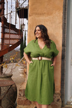 Load image into Gallery viewer, Betty Basics Roma Linen Dress - Lemongrass
