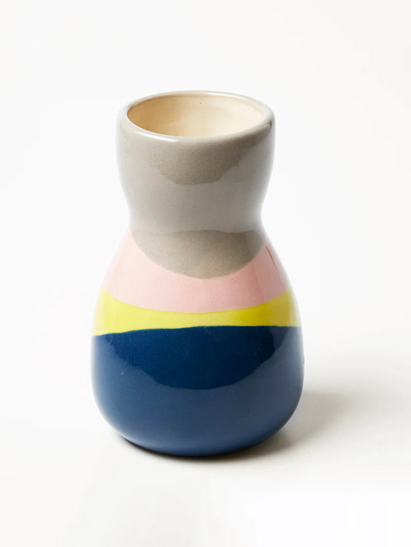 Saturday Vase - Blue, Yellow Splice