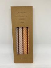 Load image into Gallery viewer, Nude and Coral Twisted Candles
